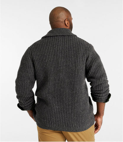 Men's L.L.Bean Classic Ragg Wool Sweater, Cardigan - US 6156