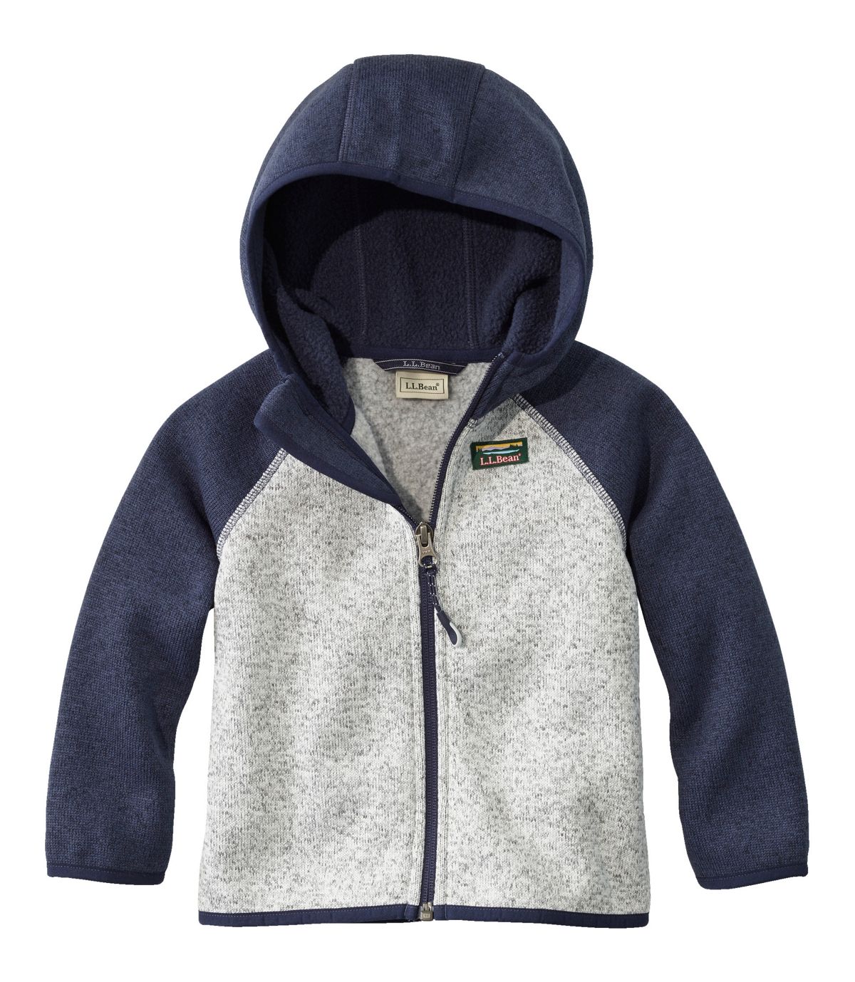 Infants' and Toddlers' L.L.Bean Sweater Fleece, Hooded Colorblock - US 9562