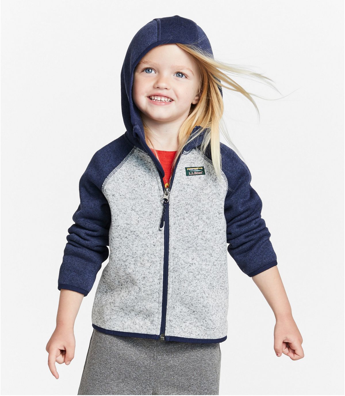 Infants' and Toddlers' L.L.Bean Sweater Fleece, Hooded Colorblock - US 2725