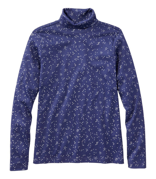 Women's Pima Cotton Turtleneck, Long-Sleeve Print - US 3236