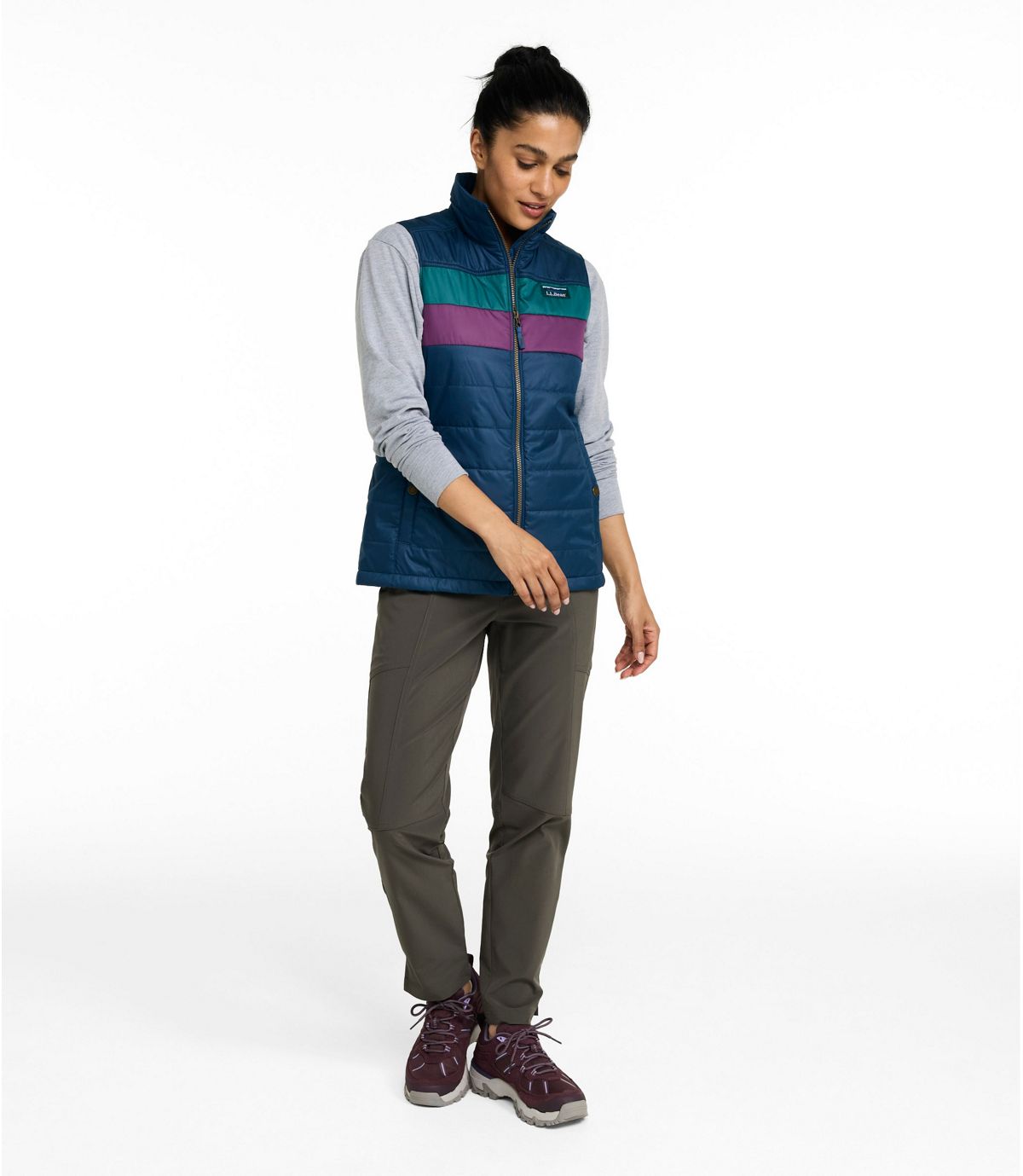 Women's Mountain Classic Puffer Vest, Colorblock - US 7174