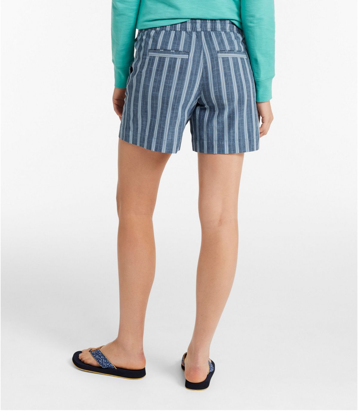 Women's Lakewashed Dock Shorts, Mid-Rise Stripe - US 4330