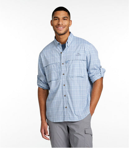 Men's Tropicwear Shirt, Plaid Long-Sleeve - US 3378
