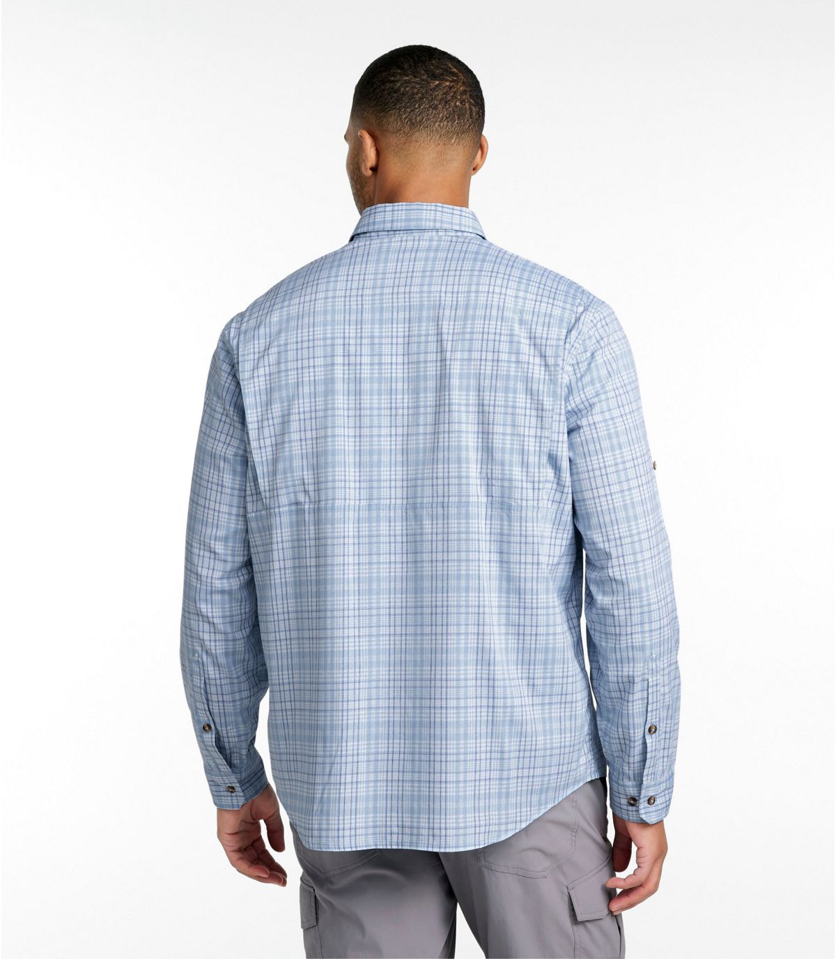 Men's Tropicwear Shirt, Plaid Long-Sleeve - US 3378