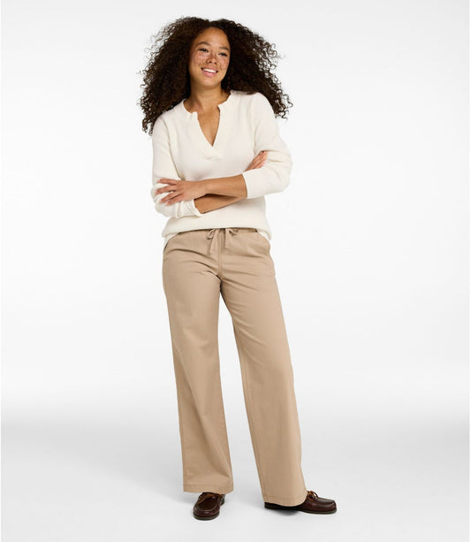 Lakewashed Pull-on Chinos, Mid-Rise Wide-Leg - US 5771