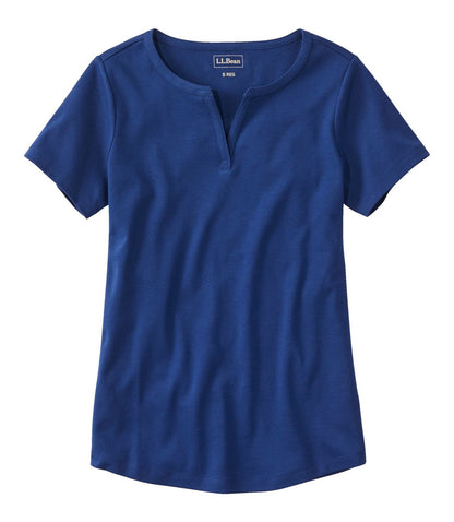 Women's L.L.Bean Tee, Short-Sleeve Notch-Neck - US 3797