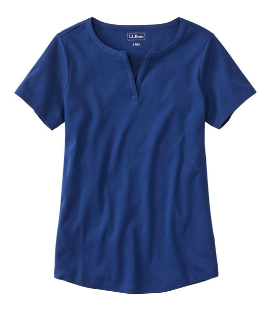 Women's L.L.Bean Tee, Short-Sleeve Notch-Neck - US 3797