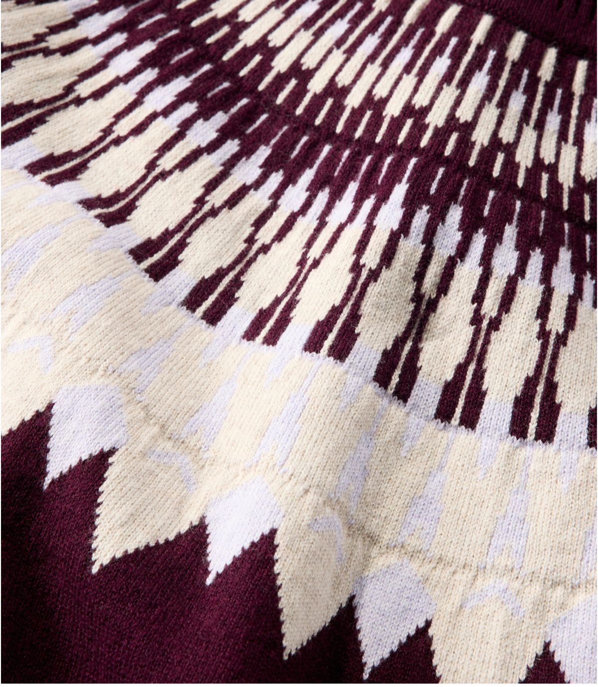 Women's Cotton/Cashmere Sweater, Turtleneck Fair Isle - US 4833
