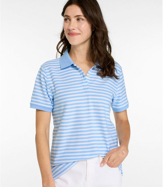 Women's Premium Double L Polo, Short-Sleeve Relaxed Fit Stripe - US 3914