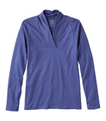 Women's Pima Cotton Tee, Shawl Long-Sleeve - US 8534