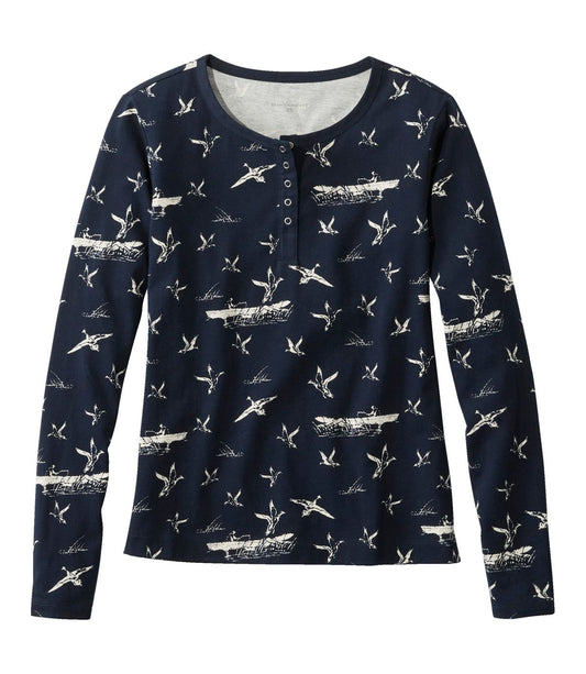 Women's Signature Rangeley Cotton Tee, Henley - US 0716