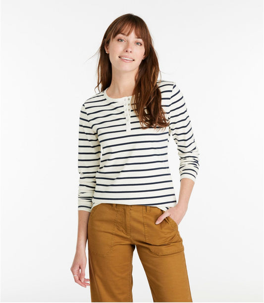 Women's Signature Rangeley Cotton Tee, Henley - US 0716