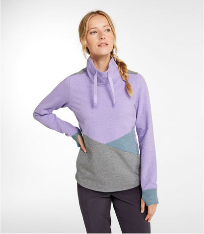 Women's L.L.Bean Cozy Mixed-Knit Pullover, Colorblock - US 7040