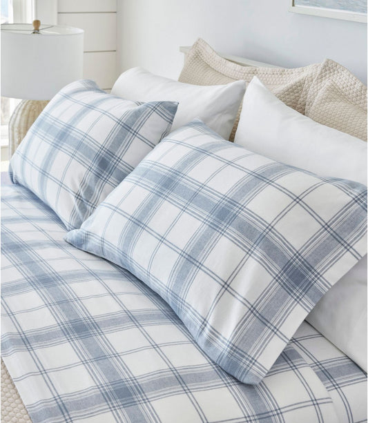 Organic Flannel Sheet Collection, Plaid - US 2487