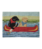 Indoor/Outdoor Vacationland Rug, Dog Canoe - US 5401