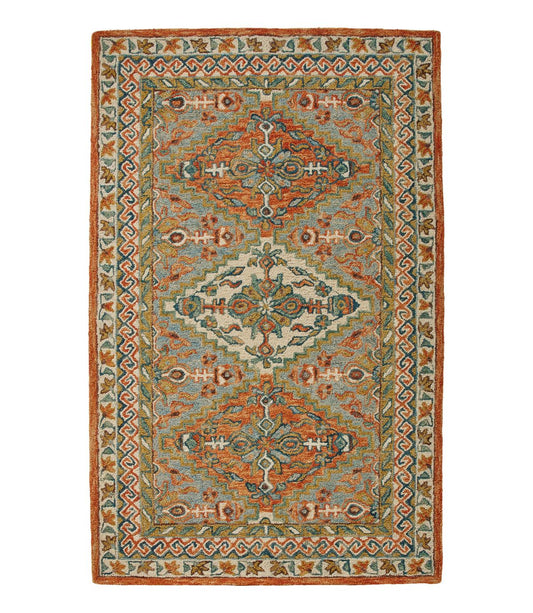 Bordered Medallion Wool Tufted Rug - US 6923