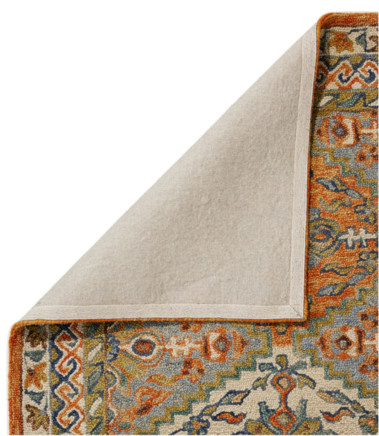 Bordered Medallion Wool Tufted Rug - US 6923