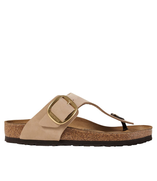 Women's Birkenstock Big Buckle Gizeh Sandals, Nubuck - US 3710