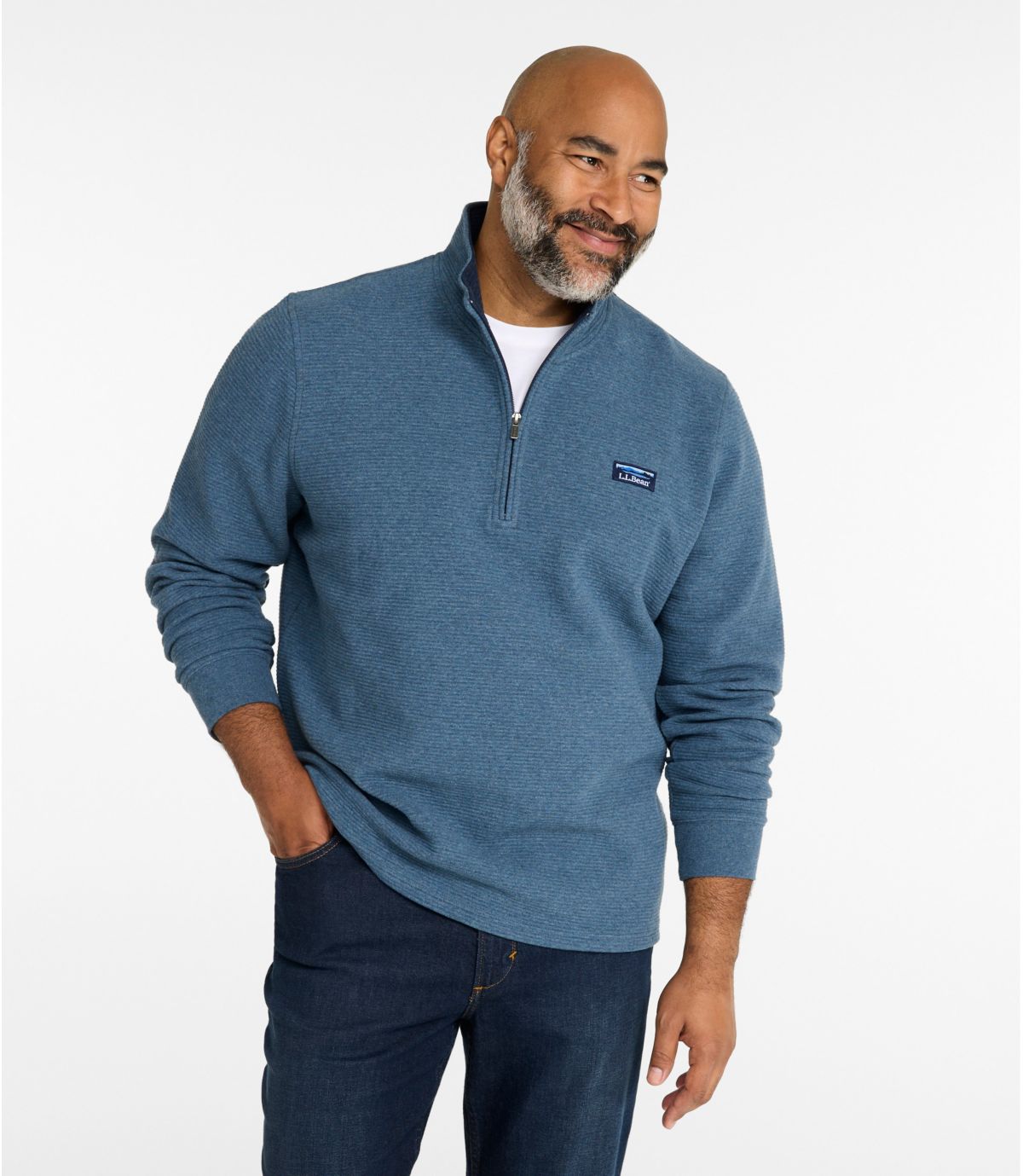 Men's Lakewashed Double-Knit Quarter-Zip Pullover - US 2958