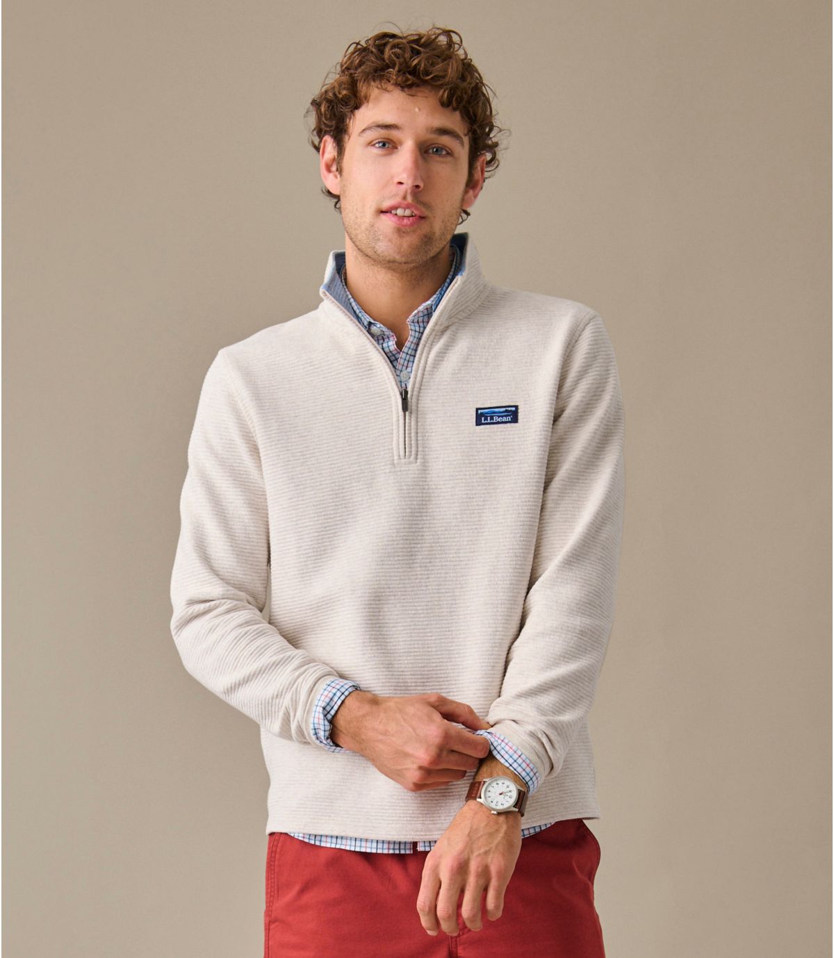Men's Lakewashed Double-Knit Quarter-Zip Pullover - US 2958