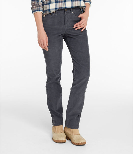 Women's BeanFlex Five-Pocket Corduroy Pants, Mid-Rise Straight-Leg - US 1567