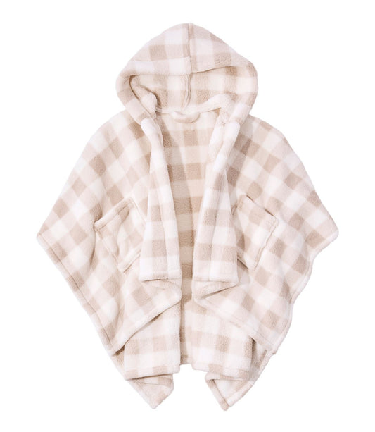 Cozy Sherpa Wearable Throw, Plaid - US 8474
