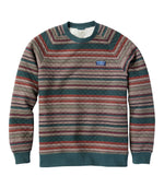 Men's Quilted Sweatshirt, Crewneck, Stripe - US 7984