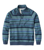Men's Quilted Sweatshirt, Mockneck, Stripe - US 4354