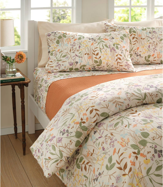 Birch Floral Flannel Comforter Cover Collection - US 8582