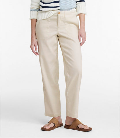 Women's Comfort Stretch Cotton/Linen Pants, High-Rise Ankle - US 1750