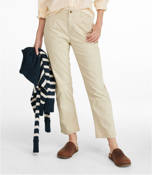 Women's Signature Easy-Cotton Pleated Chinos, Ankle - US 2402