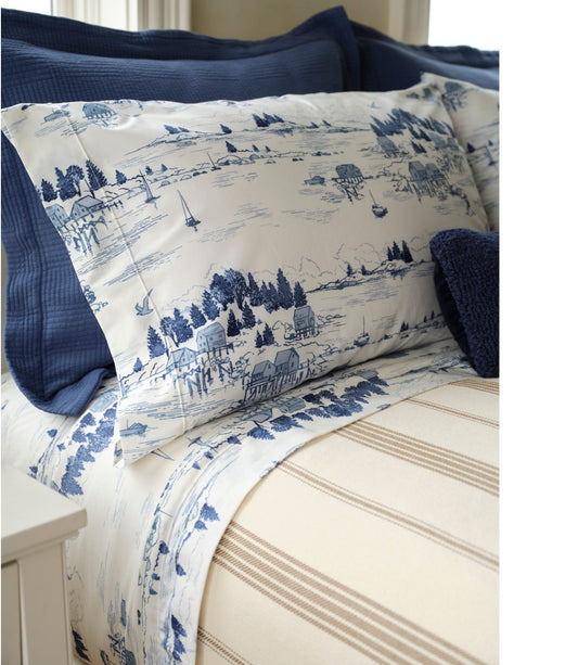 Coastal Landscape Percale Sheet Collection - US 7198