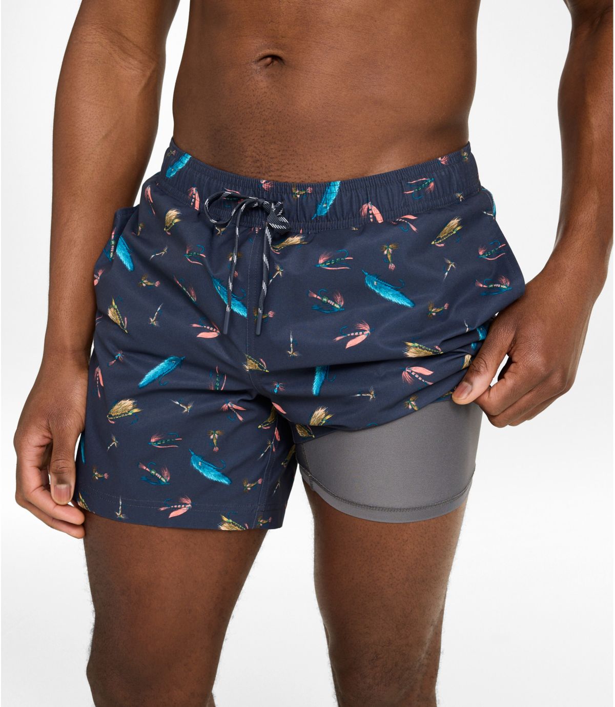 Men's Vacationland Stretch Swim Trunks, Print, 6" - US 8994