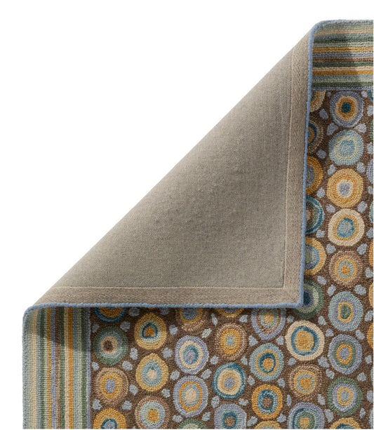 Bean's Wool Hooked Rug, Coins - US 6455