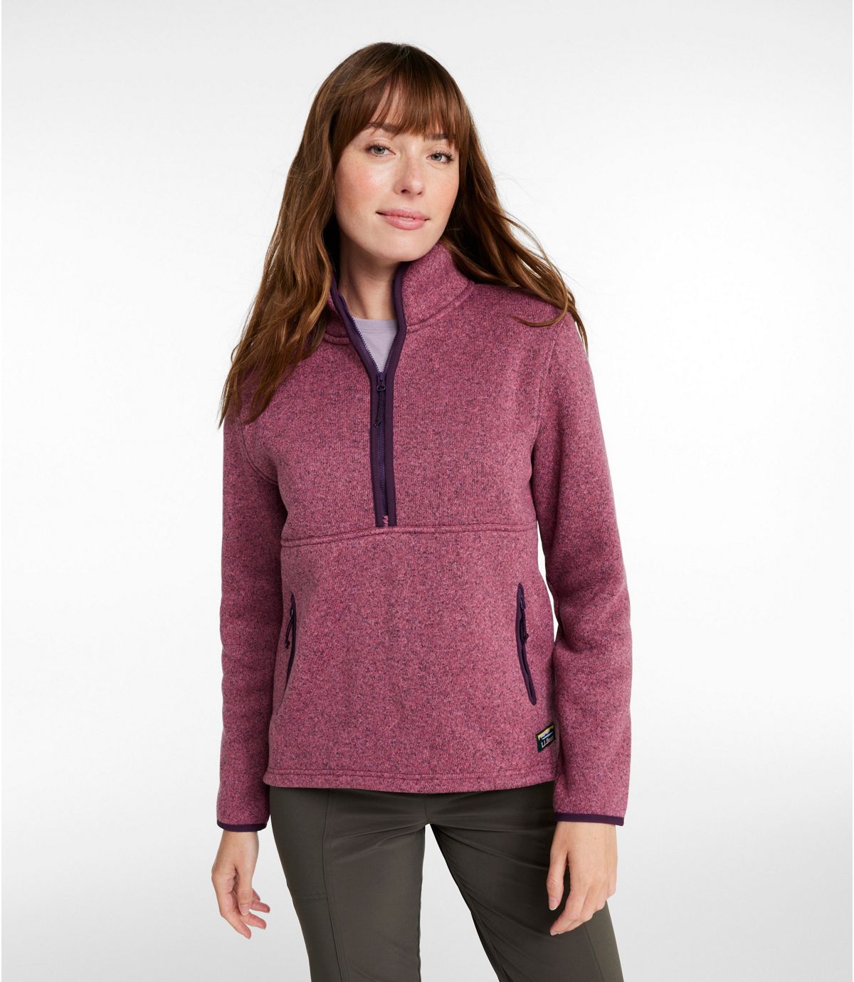 Women's L.L.Bean Sweater Fleece Half-Zip Pullover - US 2082