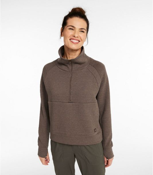Women's Ridgeknit Half-Zip Pullover, Oversized - US 3388