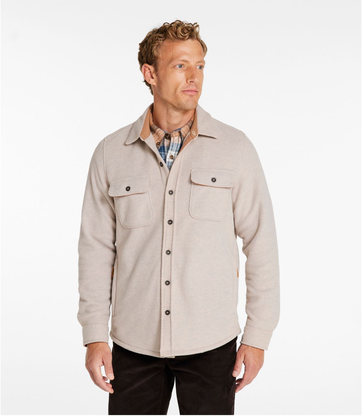 Men's Bean's Mariner Fleece Shirt - US 8939