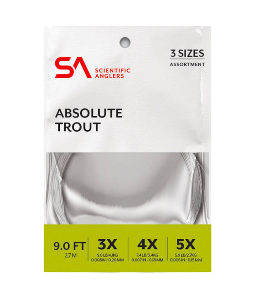 Scientific Anglers Absolute Trout Leader Assortment, 9' - US 0030