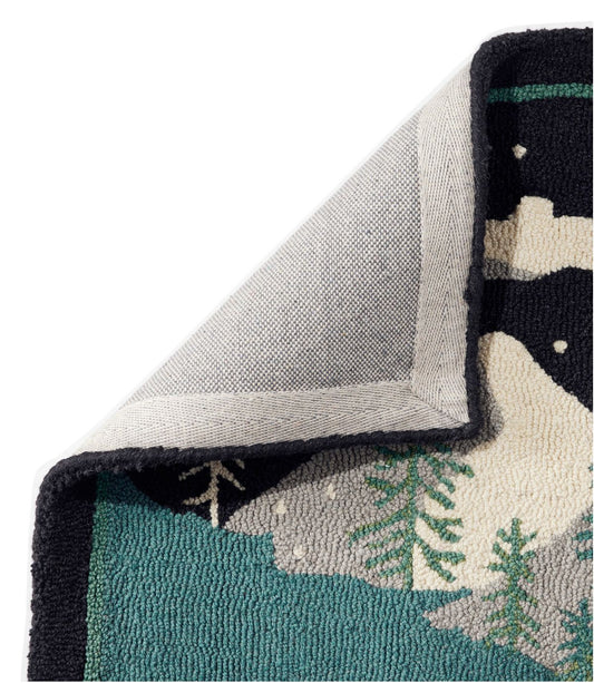 Wool Hooked Runner, Winter Woods - US 3400