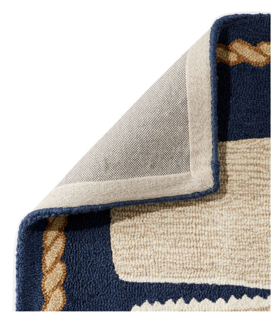 Wool Hooked Novelty Runner, Whale - US 2138