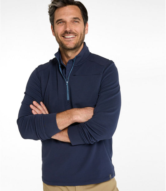 Men's VentureStretch Ottoman-Rib Pullover, Quarter-Zip - US 8008