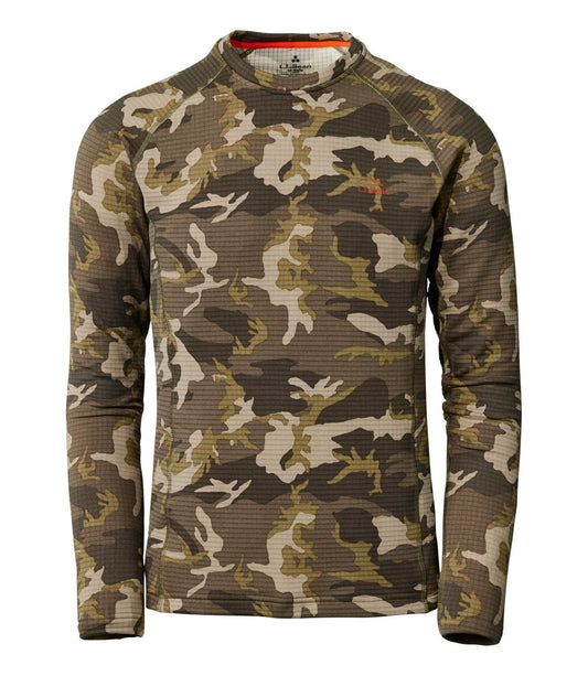 Men's L.L.Bean Heavyweight Base Layer Crew Top, Print - US 0726