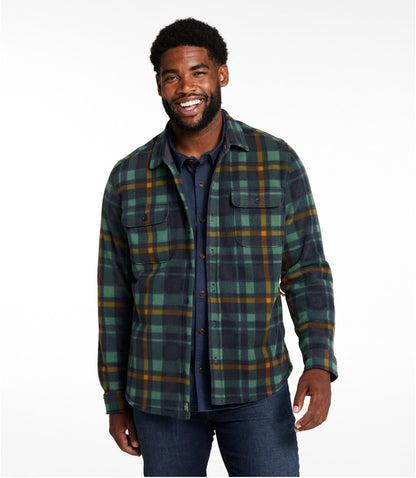 Men's Bean's Mariner Fleece Shirt, Print - US 5088