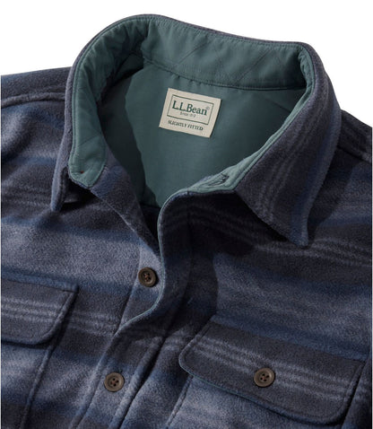 Men's Bean's Mariner Fleece Shirt, Print - US 5088