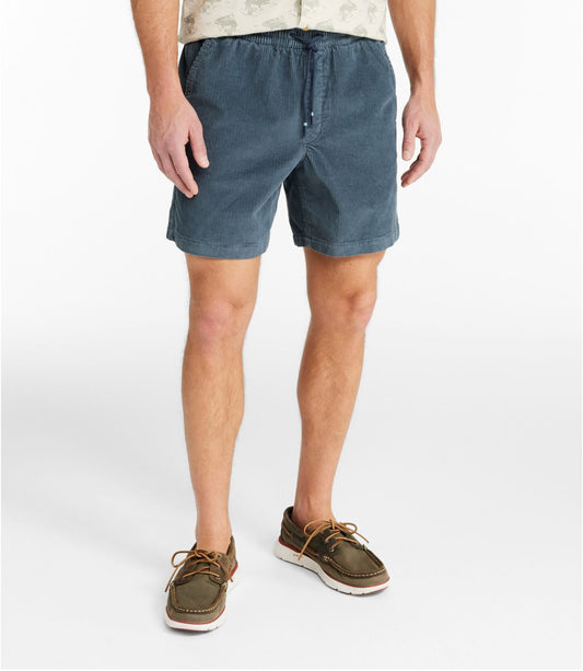 Men's Wide-Wale Cord Pull-On Shorts, 7" - US 2458