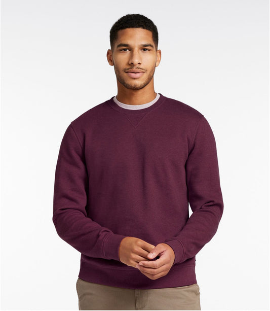 Men's All Seasons Textured Sweats, Crewneck - US 5931
