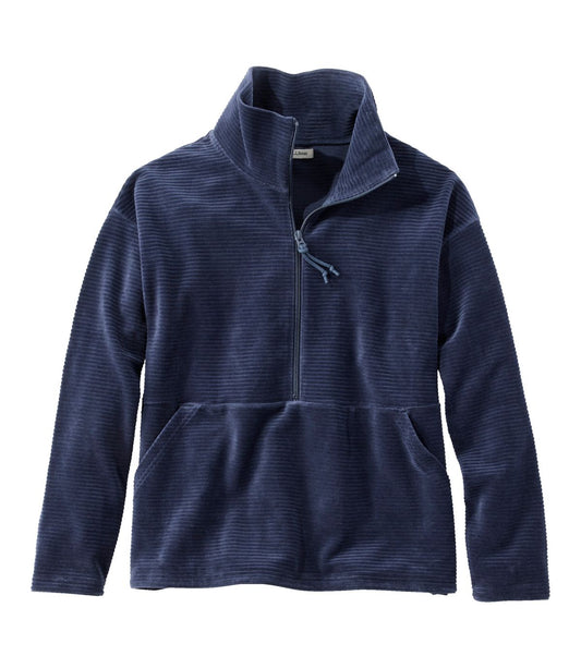 Women's Soft Stretch Corduroy Pullover, Half-Zip - US 4459