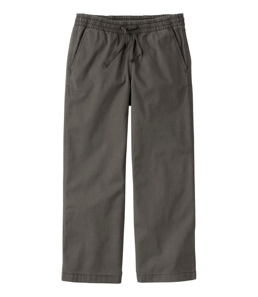 Women's Lakewashed Pull-on Chinos, Mid-Rise Wide-Leg Crop - US 7314