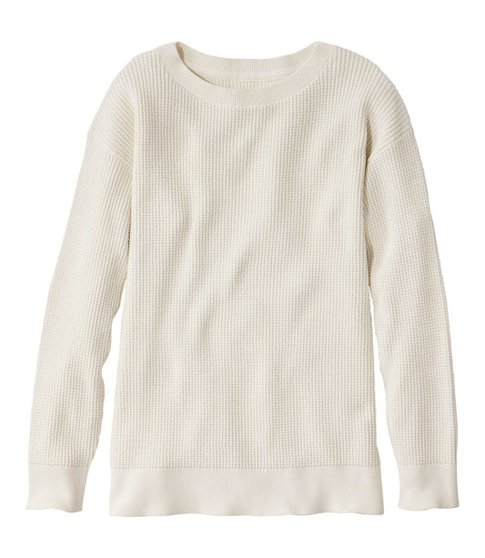 Women's Sunwashed Waffle Sweater, Pullover - US 9154