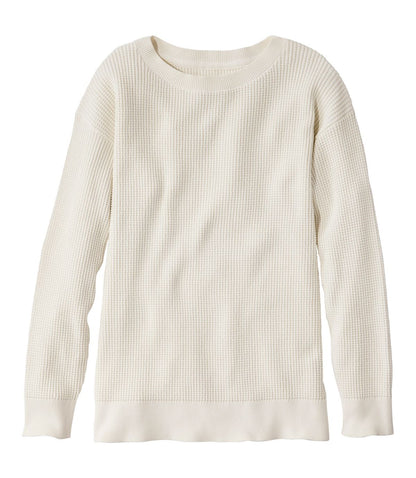 Women's Sunwashed Waffle Sweater, Pullover - US 7305